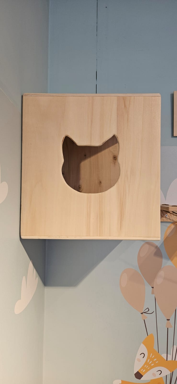 JADOO Model Ahşap Kedi Duvar Evi